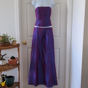 Vintage Jessica Mcclintock Holographic Formal Set